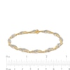 Thumbnail Image 3 of 1 CT. T.W. Diamond Bypass Swirl Link Bracelet in 10K Gold - 7.5"