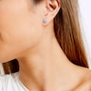 Thumbnail Image 2 of 1/4 CT. T.W. Multi-Diamond Layered Frame Stud Earrings in 10K White Gold
