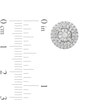 Thumbnail Image 3 of 1/4 CT. T.W. Multi-Diamond Layered Frame Stud Earrings in 10K White Gold