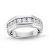 Thumbnail Image 1 of 1 CT. T.W. Certified Lab-Grown Diamond Squared Band in 14K White Gold (F/VS2)