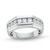 Men's 1 CT. T.W. Certified Lab-Created Diamond Squared Band In 14K White Gold (F/VS2)