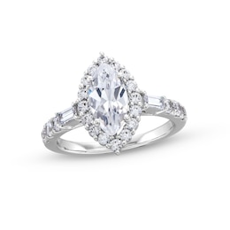 1-3/4 CT. T.W. Marquise-Cut Certified Lab-Created Diamond Frame Engagement Ring in 14K White Gold (F/VS2)