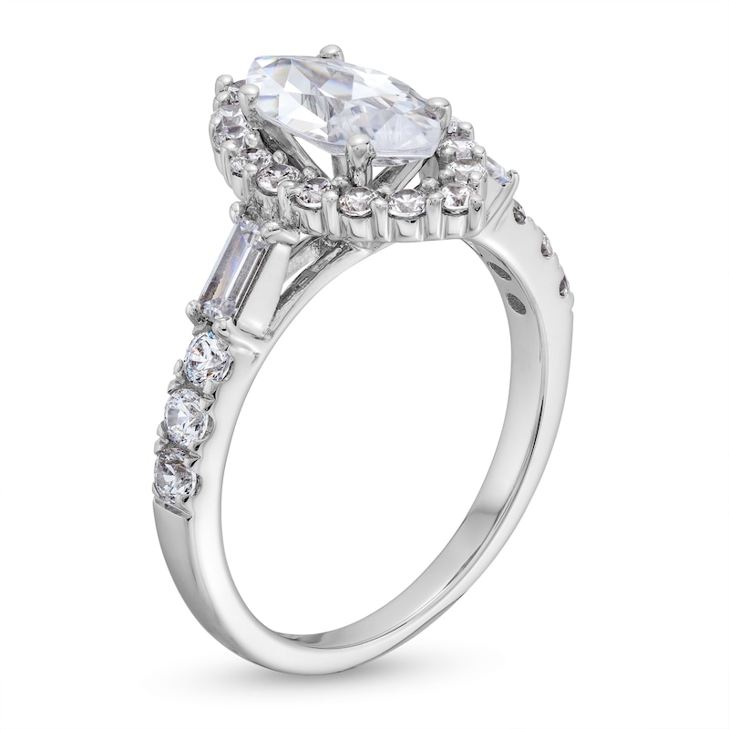 Main Image 3 of 1-3/4 CT. T.W. Marquise-Cut Certified Lab-Grown Diamond Frame Engagement Ring in 14K White Gold (F/VS2)