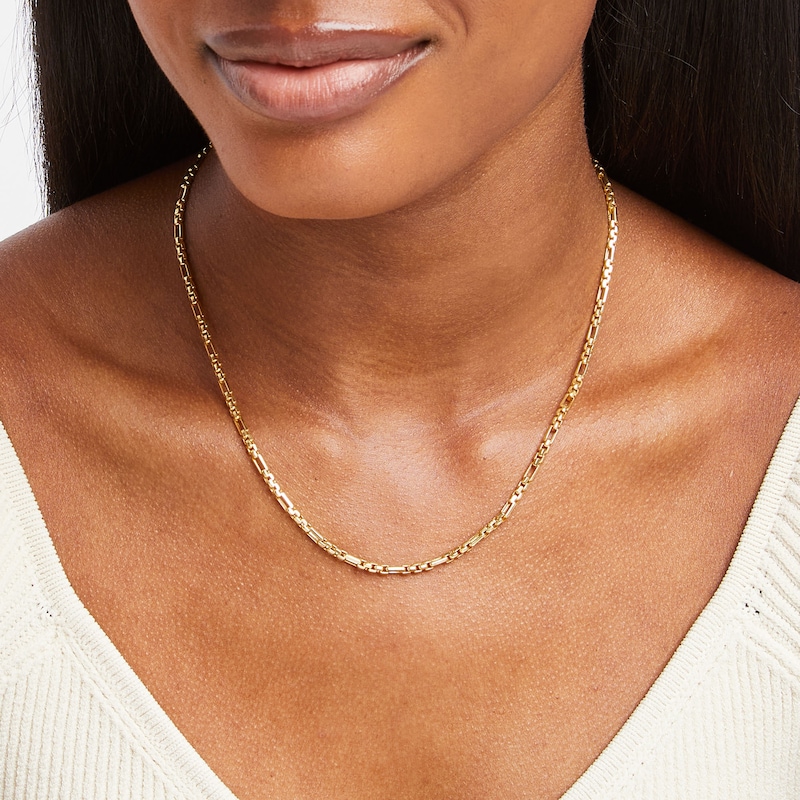 Main Image 2 of 3.0mm Box Chain Necklace in Semi-Solid 14K Gold - 22"