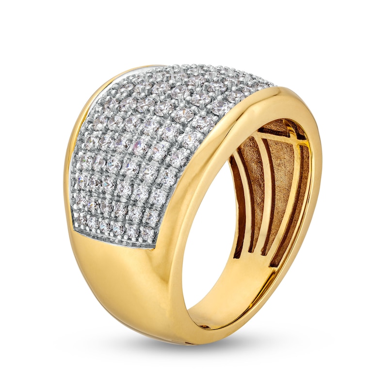 Main Image 3 of 1-1/2 CT. T.W. Diamond Multi-Row Dome Ring in 10K Gold