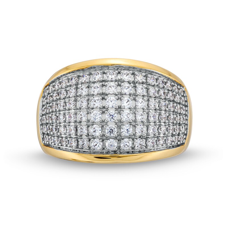 Main Image 4 of 1-1/2 CT. T.W. Diamond Multi-Row Dome Ring in 10K Gold