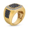 Thumbnail Image 2 of Men's 2 CT. T.W. Black and White Diamond Octagon-Top Ring in 10K Gold