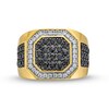 Thumbnail Image 3 of Men's 2 CT. T.W. Black and White Diamond Octagon-Top Ring in 10K Gold