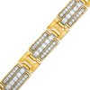 Thumbnail Image 1 of 4 CT. T.W. Diamond Rectangle Links Bracelet in 10K Gold - 8.5"