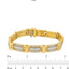 Thumbnail Image 4 of 4 CT. T.W. Diamond Rectangle Links Bracelet in 10K Gold - 8.5"