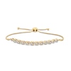 Thumbnail Image 1 of 1/2 CT. T.W. Diamond "XO" Alternating Bolo Bracelet in 10K Gold - 9"