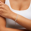 Thumbnail Image 2 of 1/2 CT. T.W. Diamond "XO" Alternating Bolo Bracelet in 10K Gold - 9"