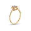 Thumbnail Image 2 of 1/4 CT. T.W Princess-Shaped Multi-Diamond Square Frame Promise Ring in 10K Gold