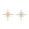Thumbnail Image 1 of Enchanted Disney Wish 1/10 CT. T.W. Diamond North Star Stud Earrings in Sterling Silver and 10K Gold
