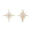 Thumbnail Image 2 of Enchanted Disney Wish 1/10 CT. T.W. Diamond North Star Stud Earrings in Sterling Silver and 10K Gold
