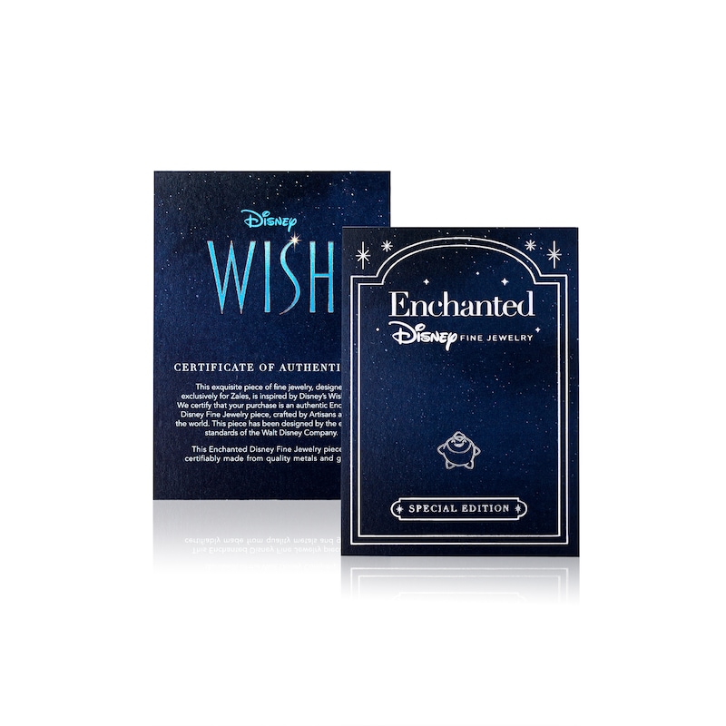 Main Image 4 of Enchanted Disney Wish 1/10 CT. T.W. Diamond North Star Stud Earrings in Sterling Silver and 10K Gold