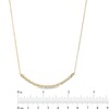 Thumbnail Image 2 of 3/4 CT. T.W. Baguette and Round Diamond Duo Alternating Curved Bar Necklace in 10K Gold