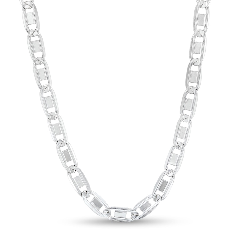 Main Image 1 of 6.2mm Diamond-Cut Valentino Chain Necklace in Solid Sterling Silver  - 22"