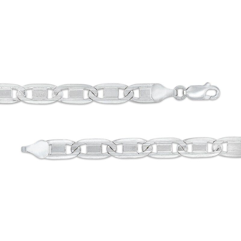 Main Image 3 of 6.2mm Diamond-Cut Valentino Chain Necklace in Solid Sterling Silver  - 22"