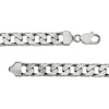 Thumbnail Image 3 of Men's 10.9mm Diamond-Cut Curb Chain Bracelet in Solid Sterling Silver with Gunmetal Grey Ruthenium - 9"