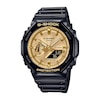 Thumbnail Image 1 of Men's Casio G-Shock Classic Analog-Digital Black Resin Strap Watch with Gold-Tone Dial (Model: GA2100GB-1A)