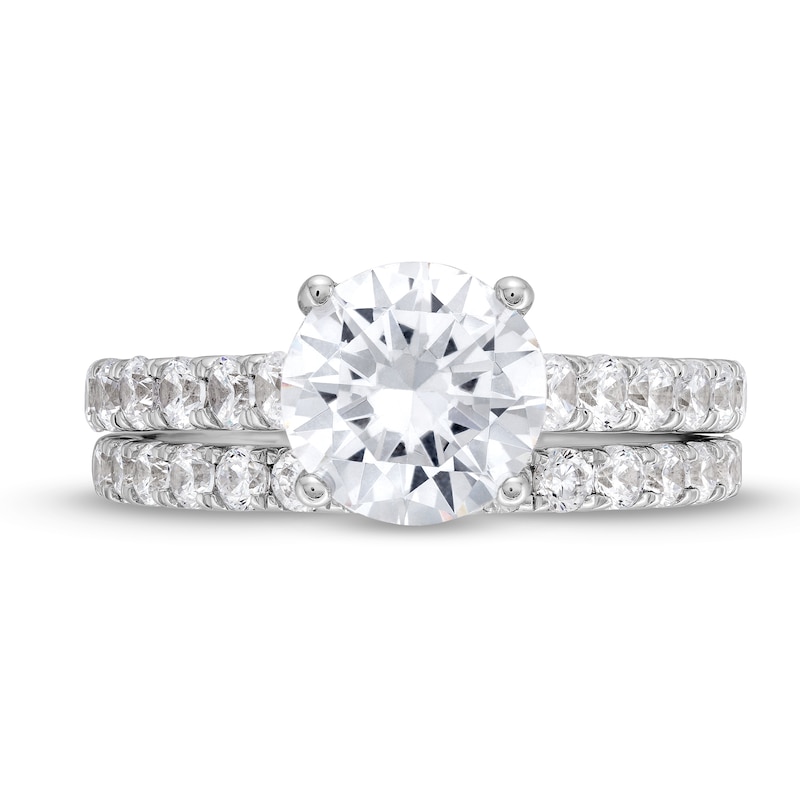 Main Image 4 of 3 CT. T.W. Certified Lab-Grown Diamond Bridal Set in 14K White Gold (F/VS2)