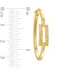 Thumbnail Image 3 of Diamond-Cut Buckle Hoop Earrings in Hollow 10K Gold