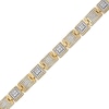 Thumbnail Image 0 of Men's 5 CT. T.W. Diamond Square Links Bracelet in 10K Gold - 8.5"