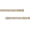 Thumbnail Image 2 of Men's 5 CT. T.W. Diamond Square Links Bracelet in 10K Gold - 8.5"