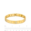Thumbnail Image 4 of Men's 5/8 CT. T.W. Diamond Cross Link Bracelet in 14K Gold - 8.5"