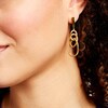 Thumbnail Image 2 of Diamond-Cut Interlocking Circles Dangle Drop Earrings in Hollow 10K Gold