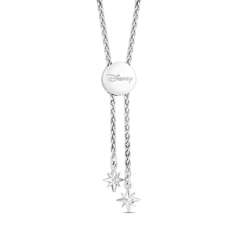 Main Image 2 of Enchanted Disney Wish 1/8 CT. T.W. Diamond North Star Bolo Bracelet in Sterling Silver and 10K Gold - 9.75"