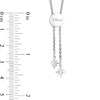 Thumbnail Image 3 of Enchanted Disney Wish 1/8 CT. T.W. Diamond North Star Bolo Bracelet in Sterling Silver and 10K Gold - 9.75"