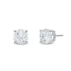 Thumbnail Image 1 of 2 CT. T.W. Certified Lab-Grown Diamond Solitaire Stud Earrings in 14K White Gold (I/SI2)