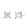 Thumbnail Image 1 of 2 CT. T.W. Certified Princess-Cut Lab-Grown Diamond Solitaire Stud Earrings in 14K White Gold (I/SI2)