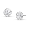 Thumbnail Image 1 of 1/2 CT. T.W. Multi Certified Lab-Grown Diamond Stud Earrings in 14K White Gold (F/SI2)