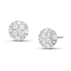 Thumbnail Image 0 of 1/2 CT. T.W. Multi Certified Lab-Created Diamond Stud Earrings in 14K White Gold (F/SI2)