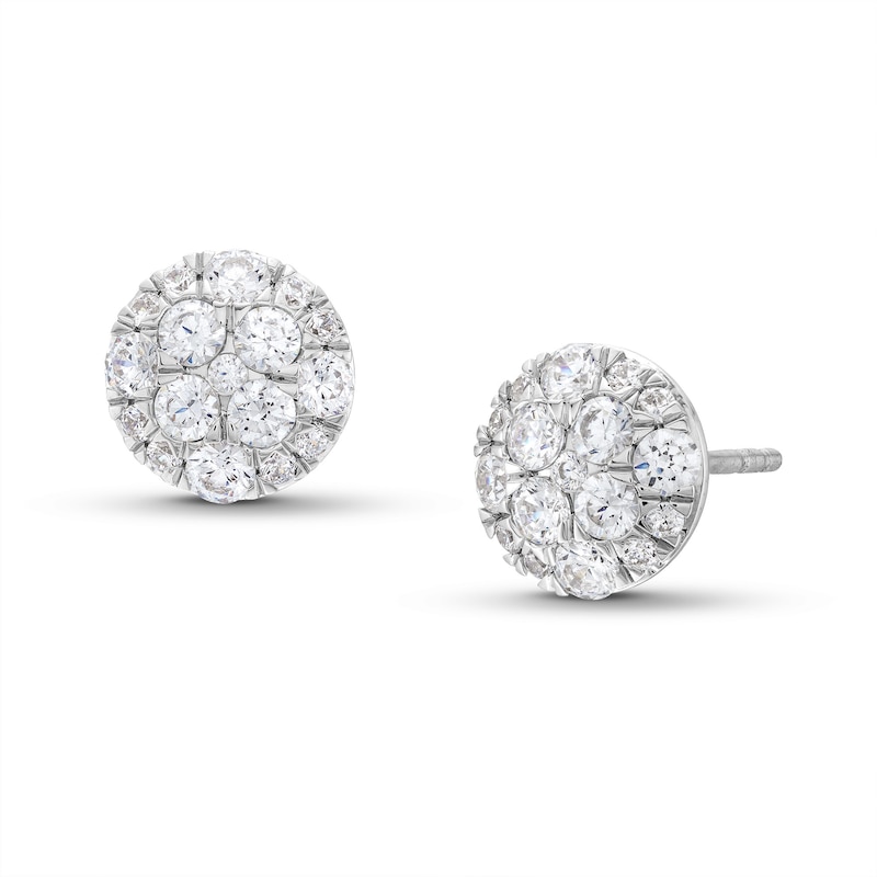 Main Image 1 of 1/2 CT. T.W. Multi Certified Lab-Grown Diamond Stud Earrings in 14K White Gold (F/SI2)