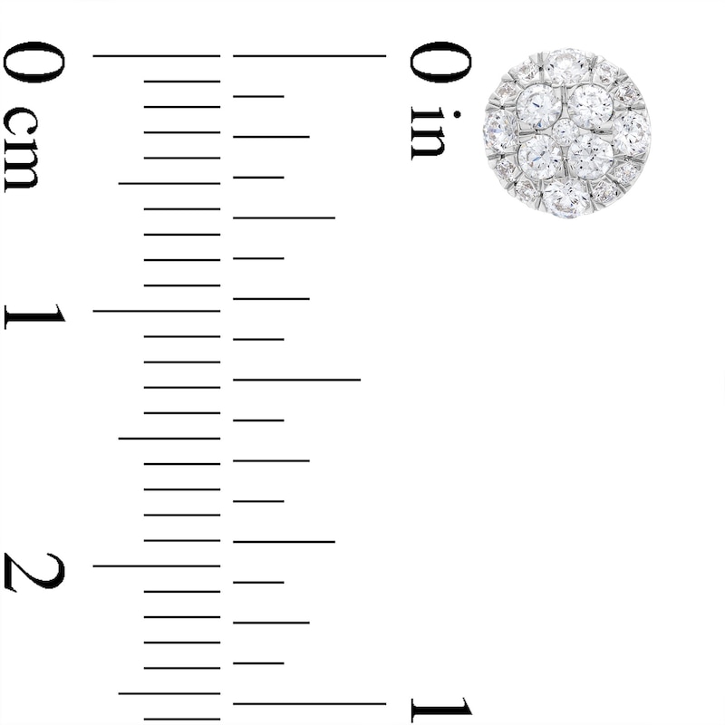 Main Image 3 of 1/2 CT. T.W. Multi Certified Lab-Grown Diamond Stud Earrings in 14K White Gold (F/SI2)