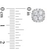 Thumbnail Image 3 of 1 CT. T.W. Cushion Multi Lab-Grown Diamond Stud Earrings in 14K White Gold (F/SI2)