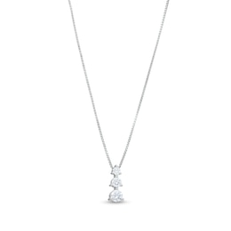 1/4 CT. T.W. Journey Certified Lab-Grown Diamond Three Stone Pendant in 14K White Gold (F/SI2)