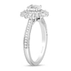 Thumbnail Image 2 of Enchanted Disney Wish 1 CT. T.W. Oval Diamond Frame Engagement Ring in 14K White Gold (I/I1)
