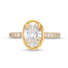 Thumbnail Image 4 of TRUE Lab-Grown Diamonds by Vera Wang Love 2-3/4 CT. T.W. Oval Diamond Bezel Frame Engagement Ring in 14K Gold (F/VS2)