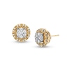 Thumbnail Image 1 of 1/2 CT. T.W. Multi-Diamond Frame Vintage-Style Stud Earrings in 10K Gold