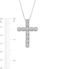 Thumbnail Image 1 of 1 CT. T.W. Multi-Diamond Miracle Cross Pendant in 10K White Gold