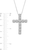 Thumbnail Image 2 of 1 CT. T.W. Multi-Diamond Miracle Cross Pendant in 10K White Gold