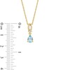Thumbnail Image 3 of Pear-Shaped Aquamarine and White Lab-Created Sapphire Loop Bail Drop Pendant in Sterling Silver with 14K Gold Plate