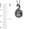 Thumbnail Image 3 of Enchanted Disney Villains Ursula Oval White Obsidian and 1/8 CT. T.W. Diamond Tentacle Pendant in Sterling Silver