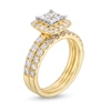 Thumbnail Image 3 of 2 CT. T.W. Quad Princess-Cut Diamond Cushion Frame Bridal Set in 14K Gold