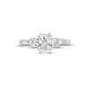 Thumbnail Image 4 of 1-1/2 CT. T.W. Certified Emerald-Cut and Round Diamond Past Present Future® Engagement Ring in 14K White Gold (I/SI2)